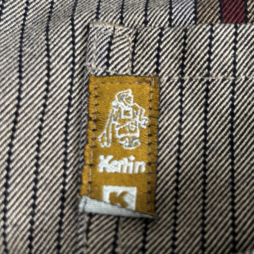 Katin Surf Co  Men's Bermuda Shorts Size 33 Brown /Maroon Striped Button Fly - Picture 5 of 13